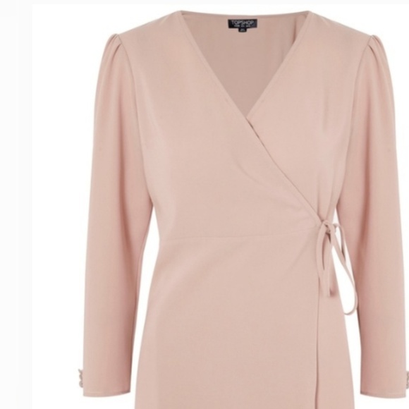 Topshop Crepe Wrap Minidress - Picture 2 of 8